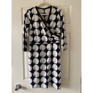 Wrap polka dot dress